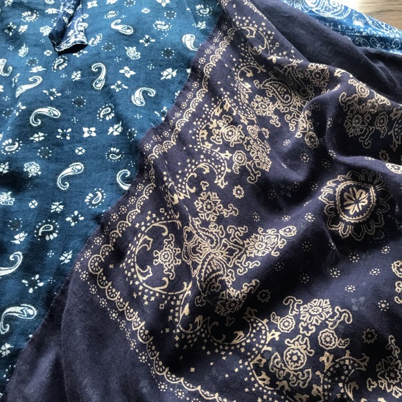 Diesel kerchief blue bandana layered lined skirt. Size 28 - Picture 5 of 6